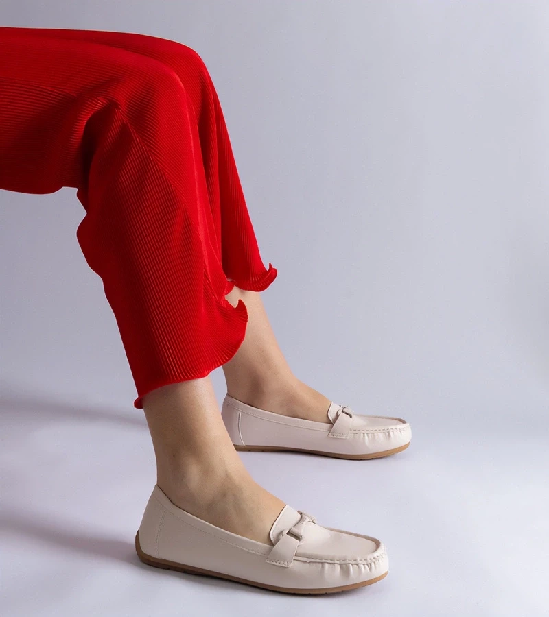 Gemre Mocasini clasici bej din piele ecologică Pelayo