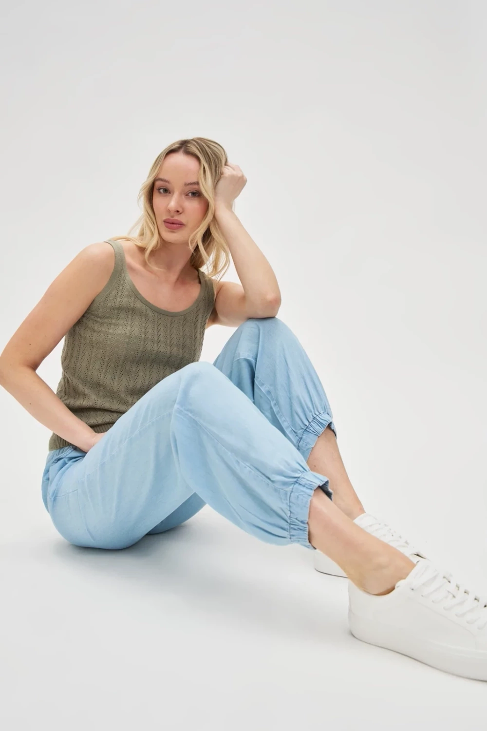 Marisse Womens Trousers L-Sp-4620 Blue