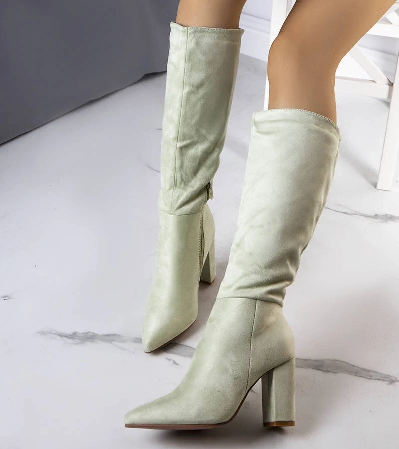 Gemre Narcis cizme stiletto izolate verzi
