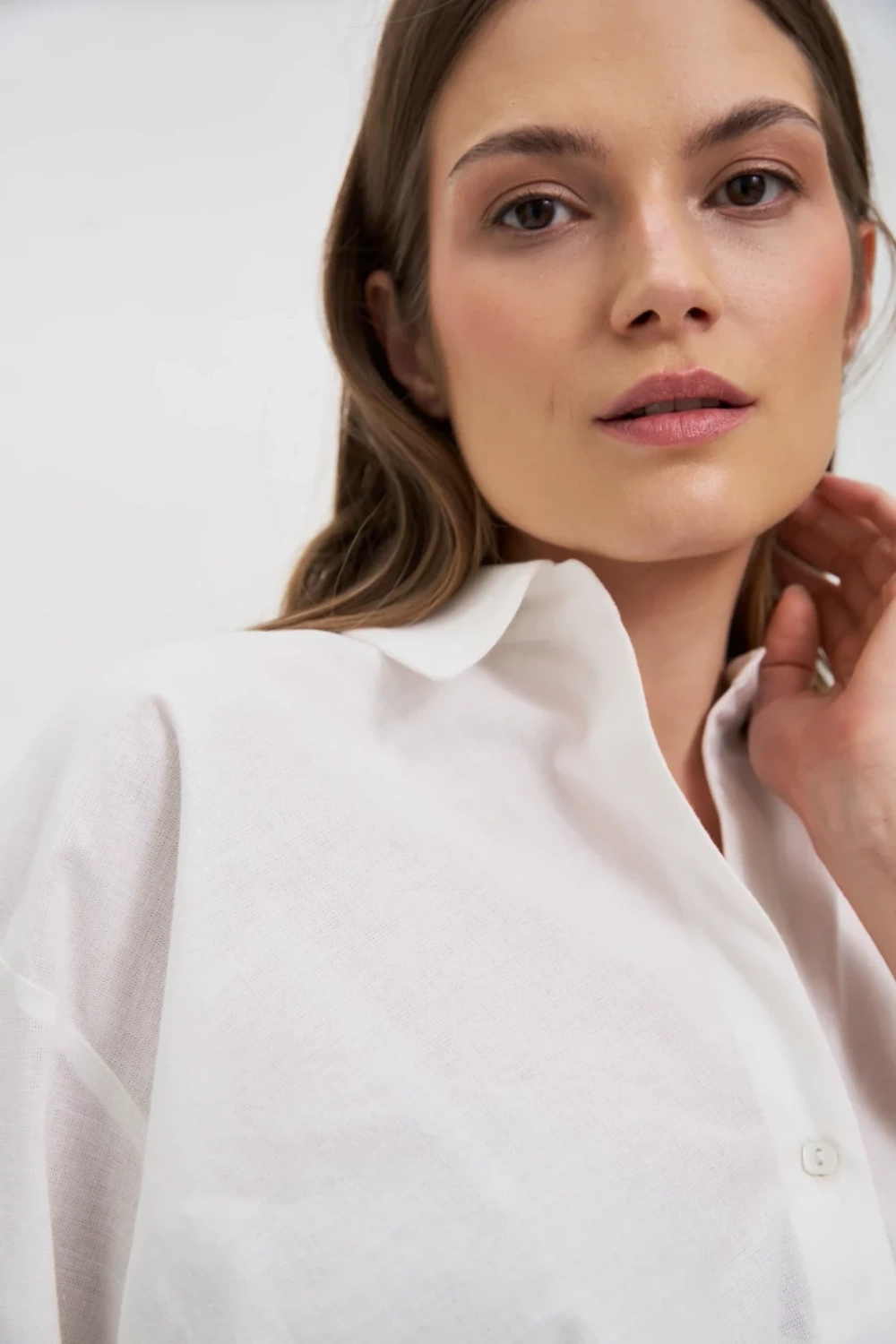Marisse White Cotton Shirt