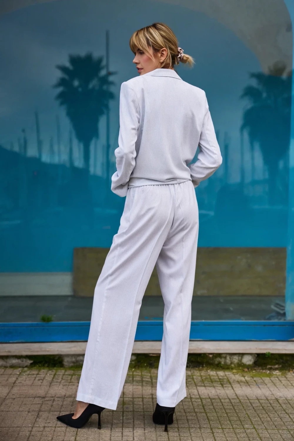 Marisse Women's Trousers L-Sp-4638 White