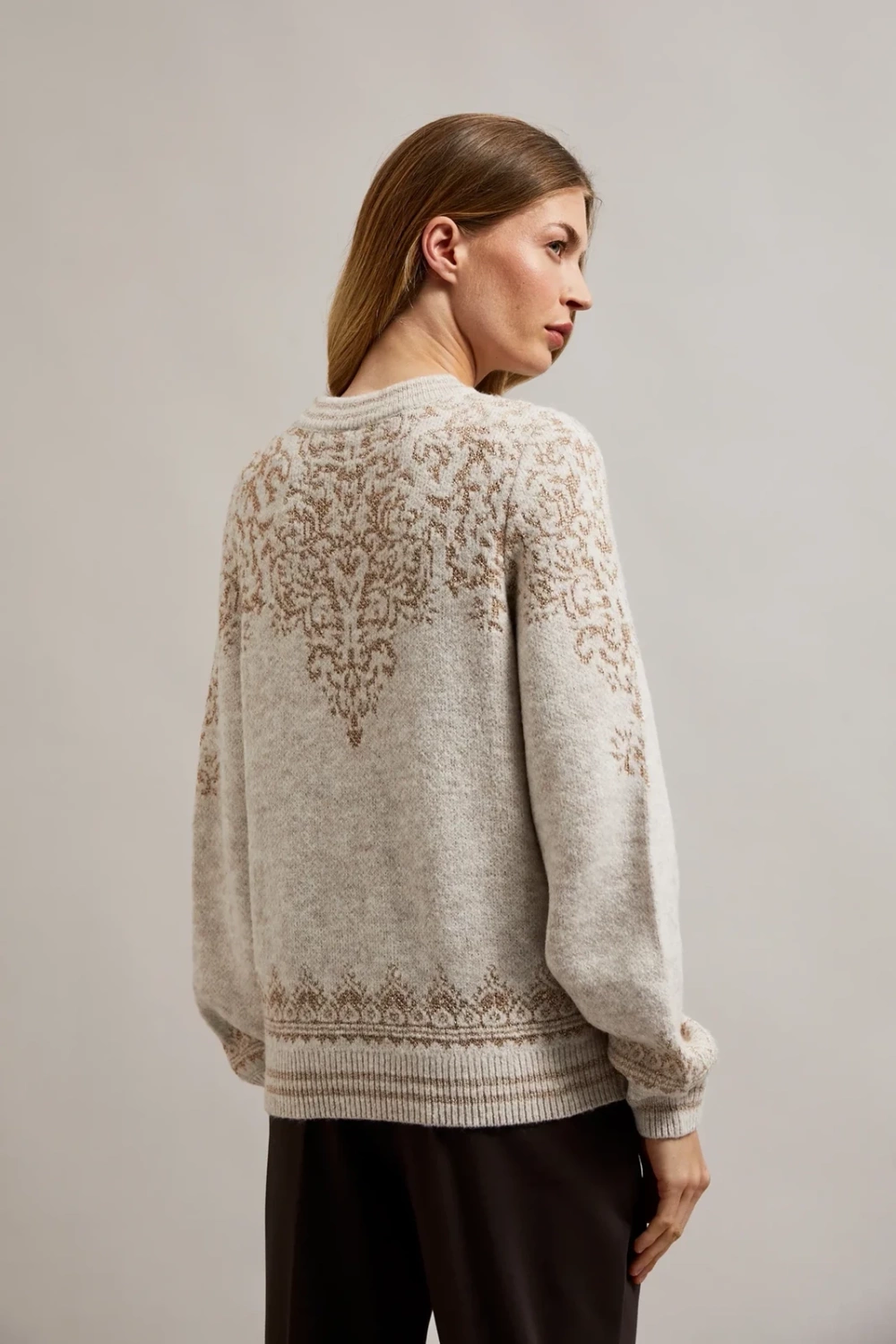 Marisse Women&#039;s Sweater Z-Sw-4551 Beige Mel