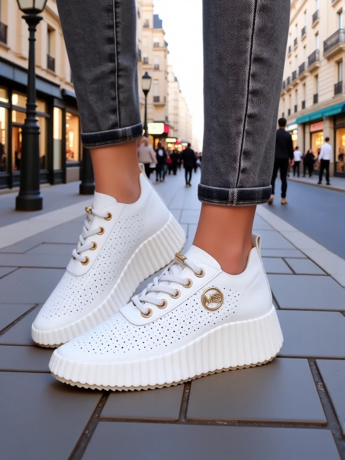 Resti Women's perforated sporty sneakers Jovenes