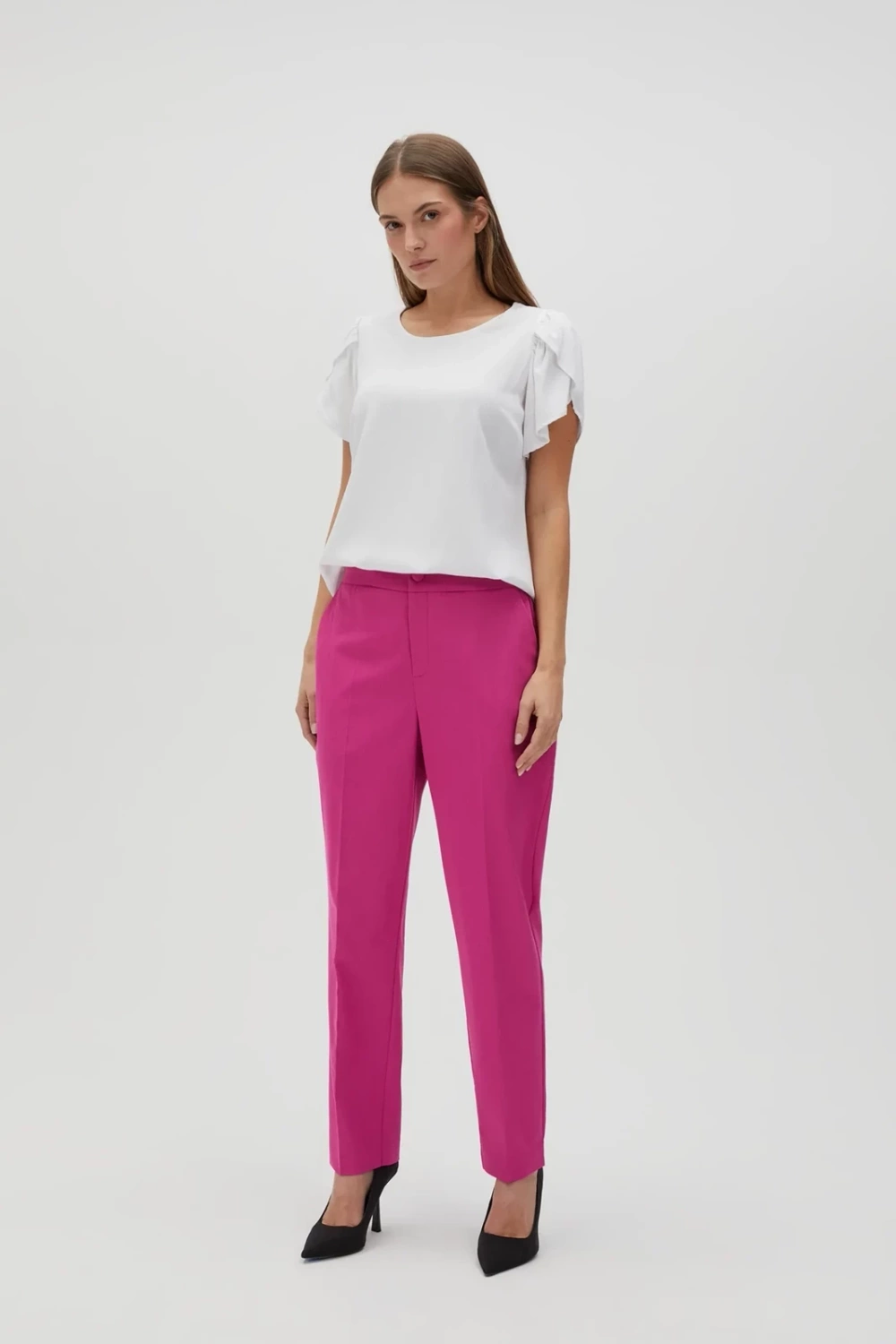 Marisse Women's Trousers L-Sp-4604 Fuchsia