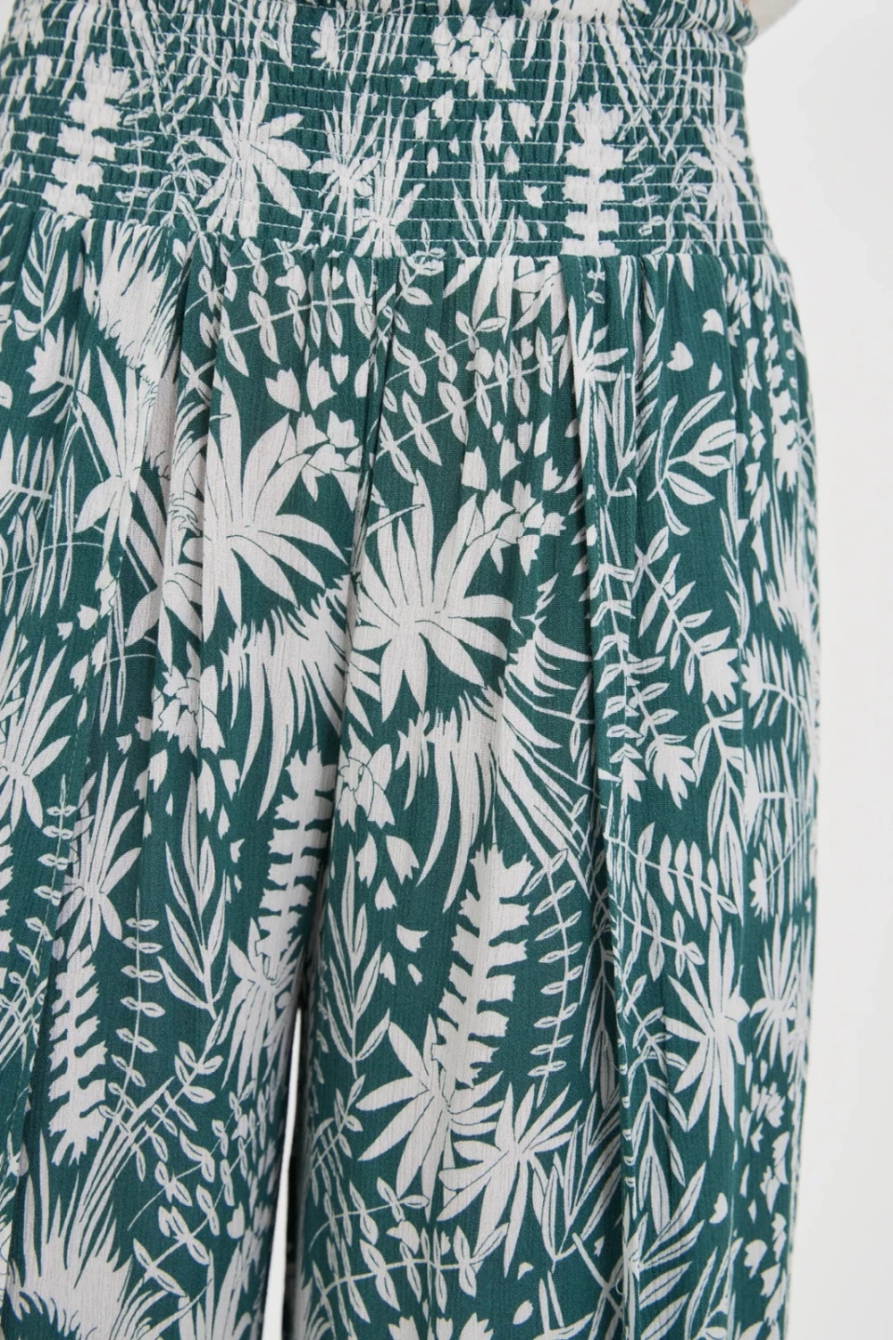 Marisse Patterned Green Viscose Trousers