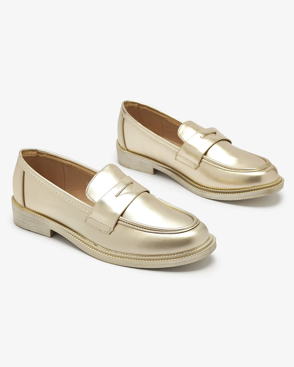 Resti Golden women's moccasins made of eco leather Zibom- Footwear