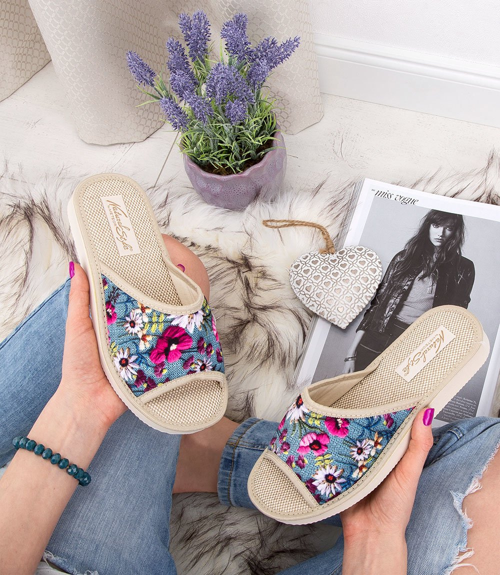 Дамски чехли Natural Style NS-039 сини