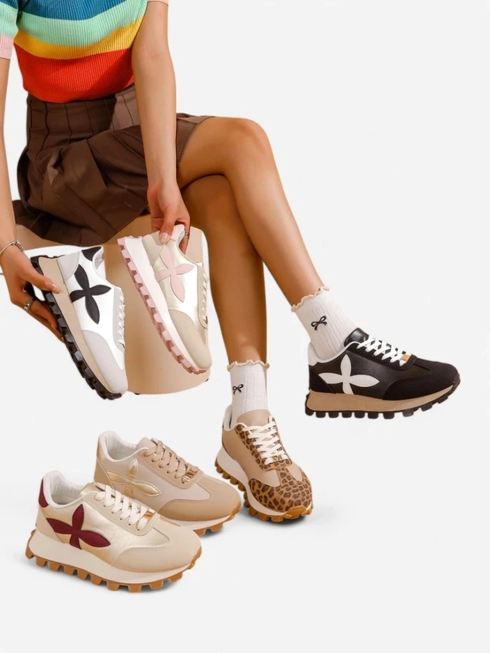 Resti Women's sporty sneakers on a thicker sole Aloqa