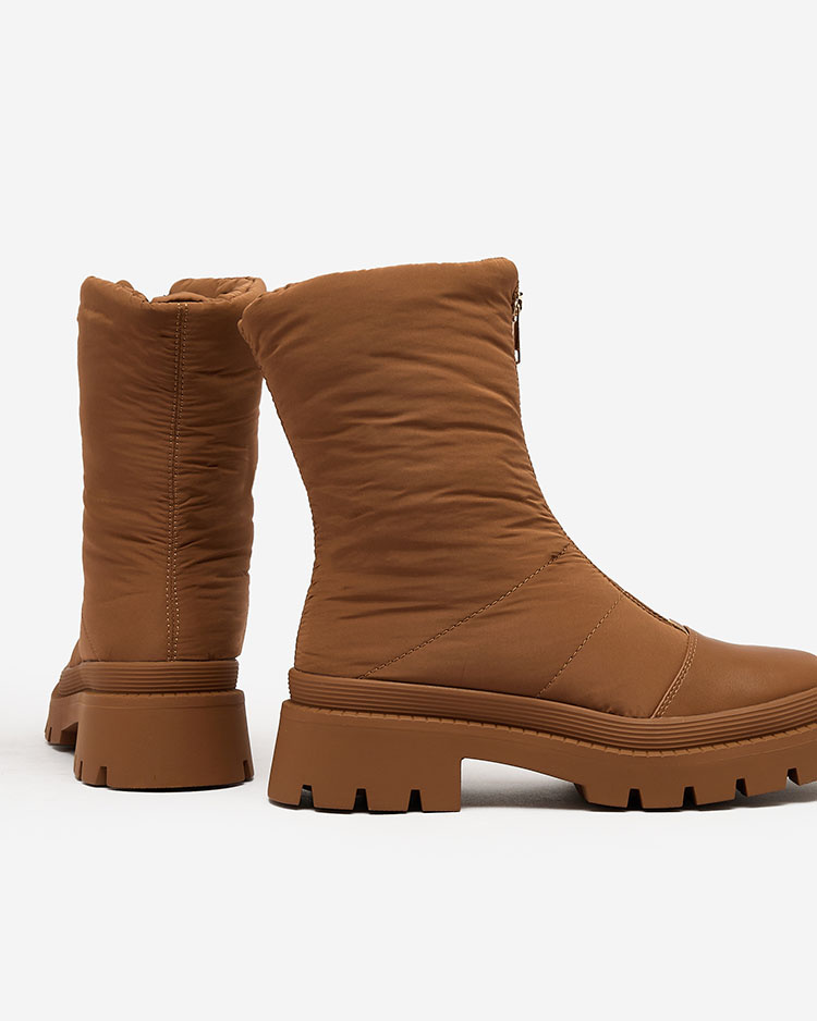 Resti Women&#039;s Tainve flat heeled boots in camel color
