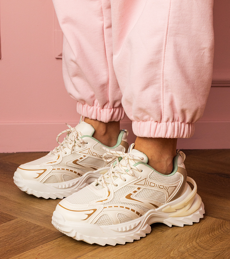 Gemre Adidași sport bej pe talpă groasă Lirana