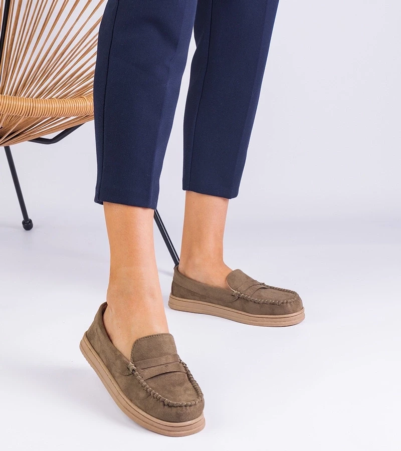 Gemre Pantofi casual verzi de damă din piele ecologică Sevilia