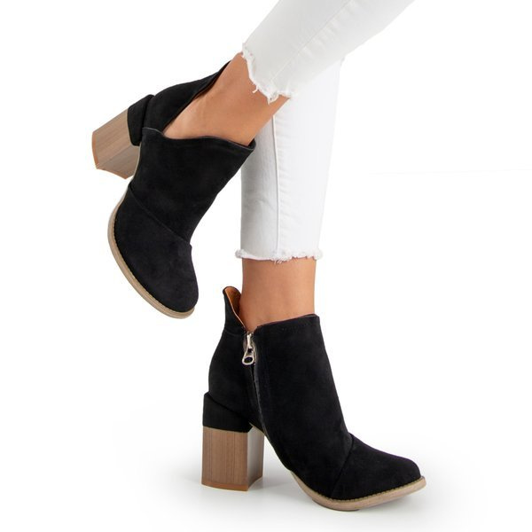 Resti Black women's stiletto boots with cutouts Cintura - Footwear