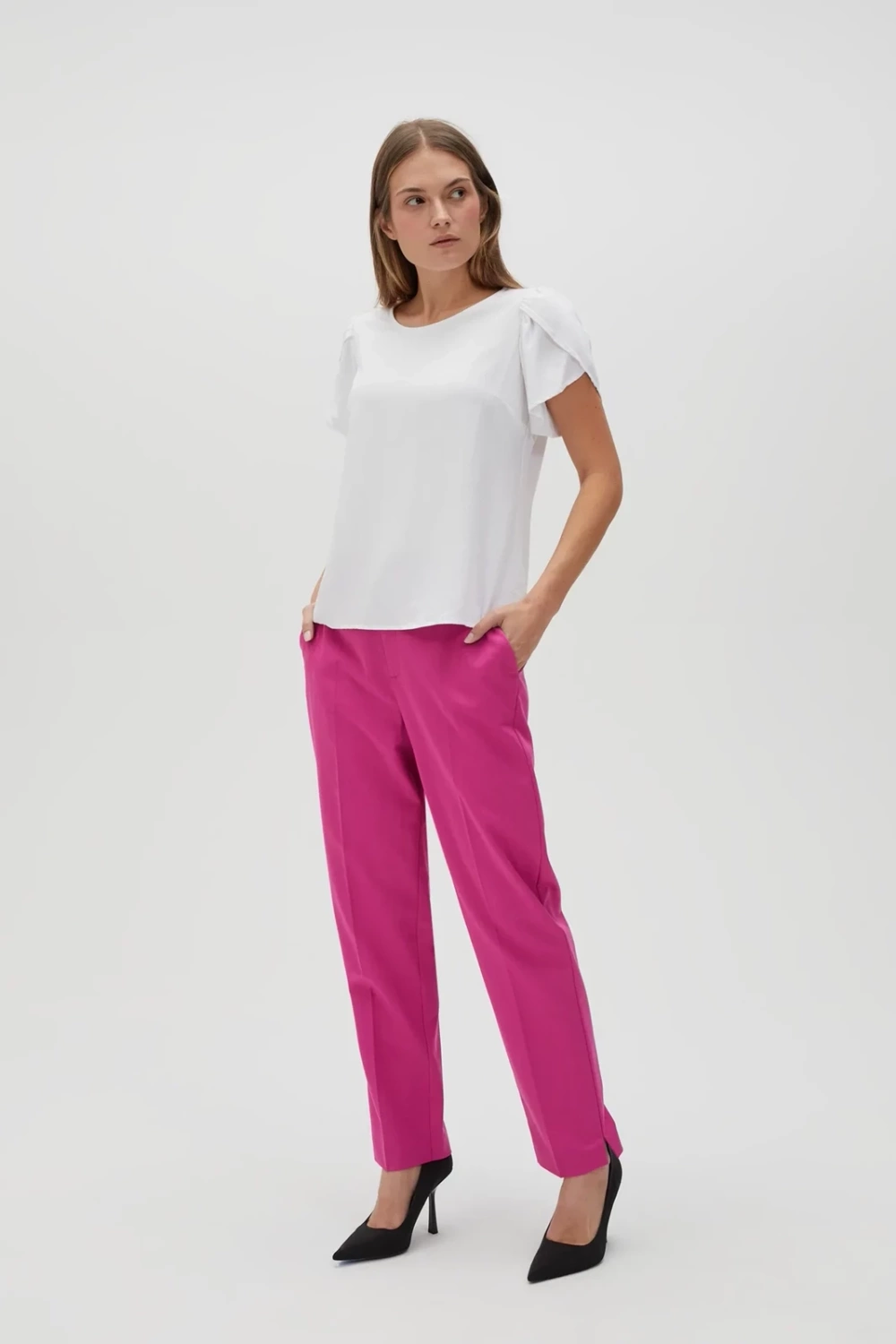 Marisse Women's Shirt L-Ko-4621 Off White