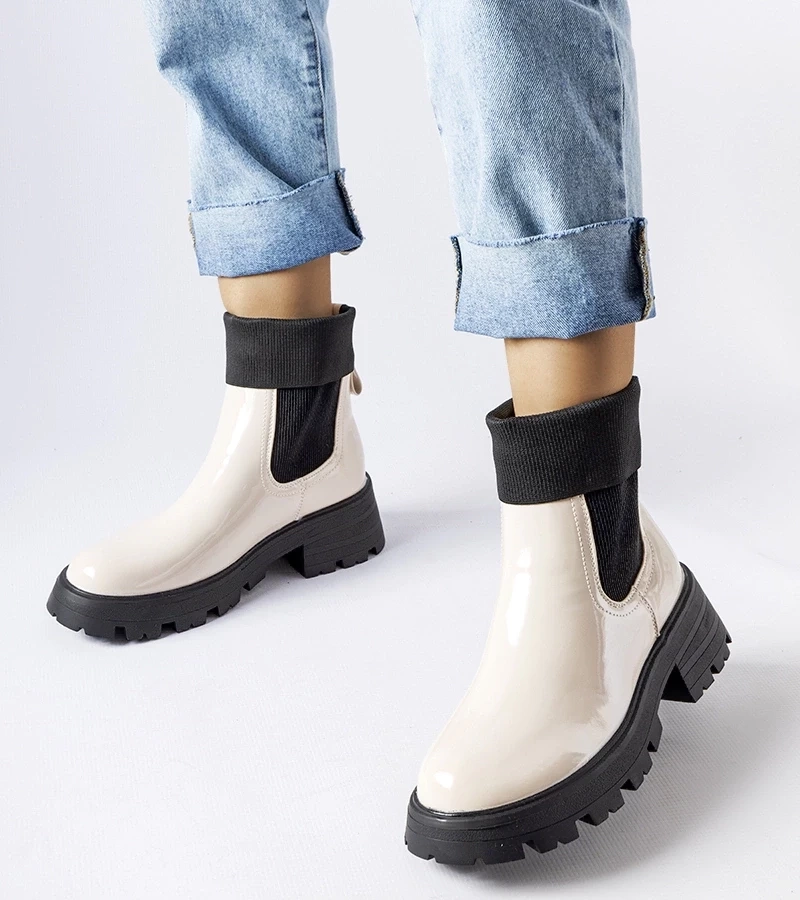 Gemre Breolungi cizme bagger bej slip-on