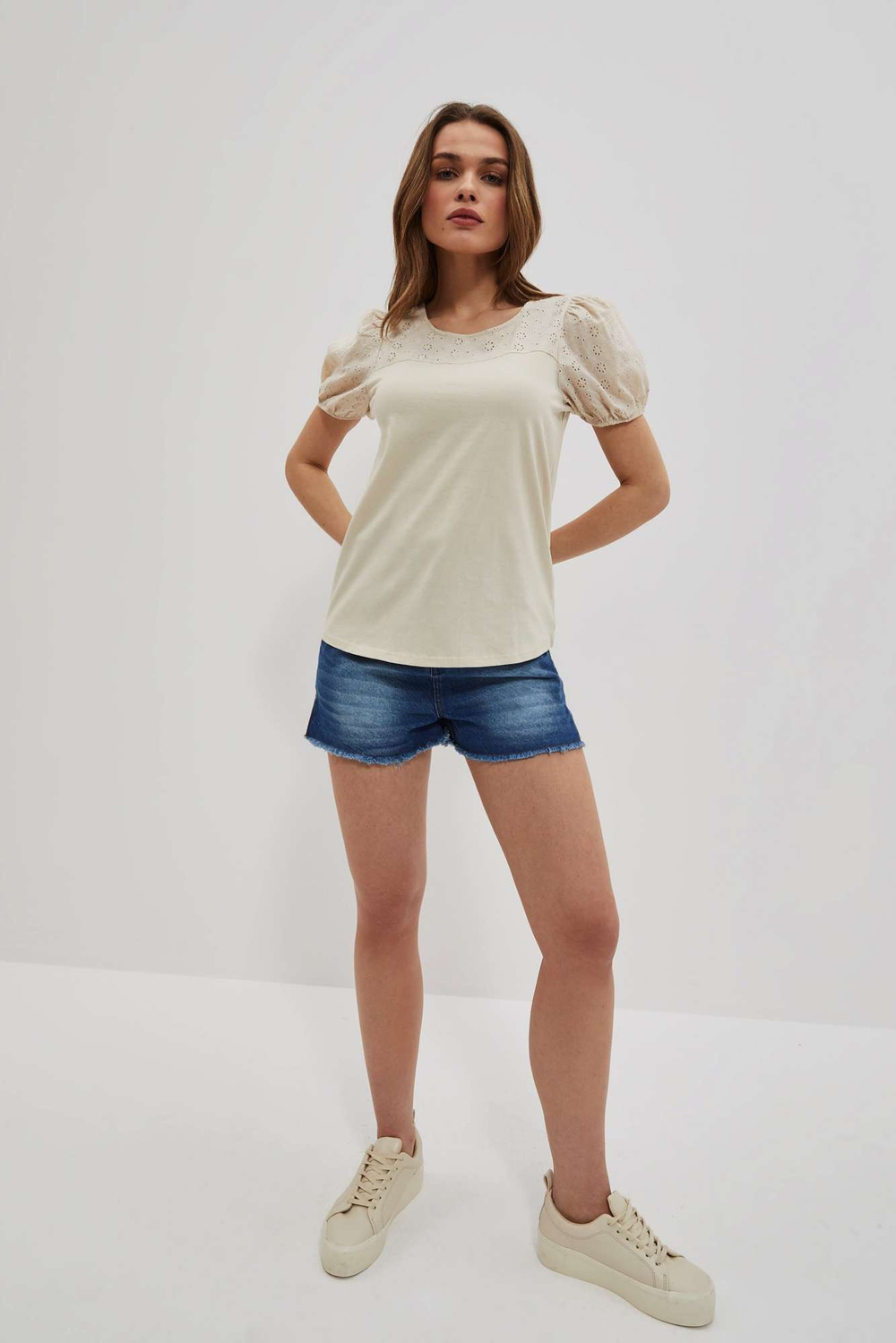 WOMEN'S T-SHIRT L-TS-4013 L.Beige