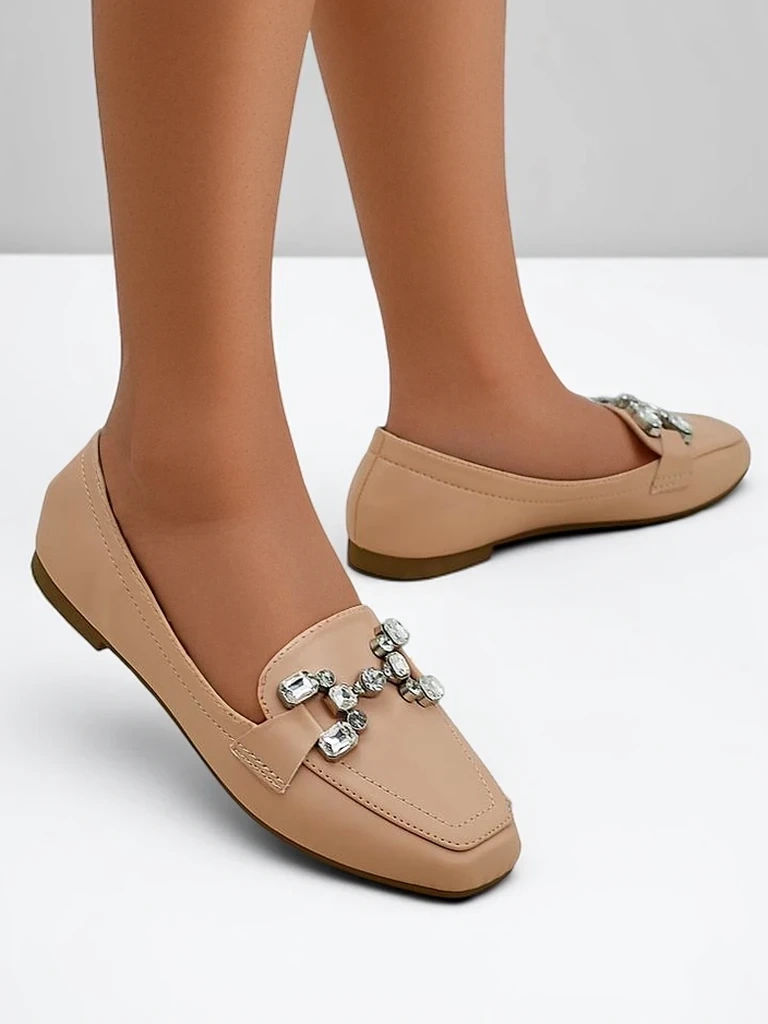 Resti Women's moccasins with rhinestones Lecilla