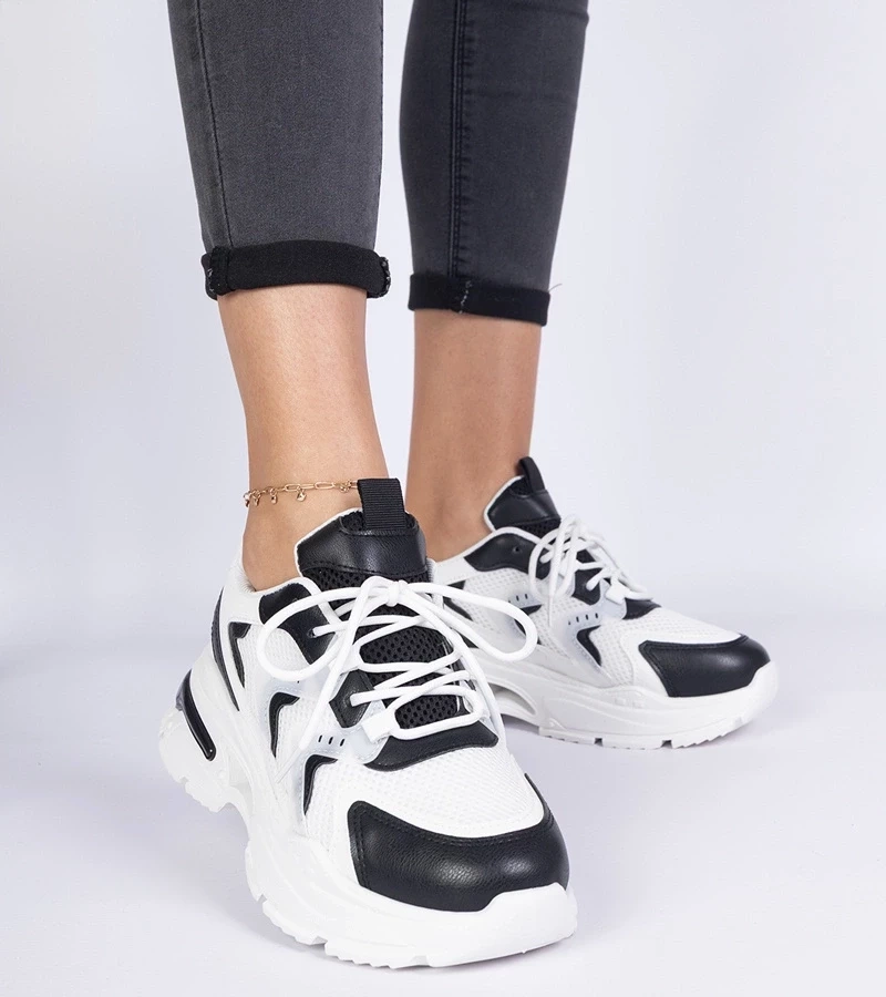 Gemre Adidași sport alb-negru pentru femei Lamula