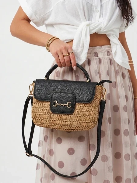 Малка сламена чанта Lurena