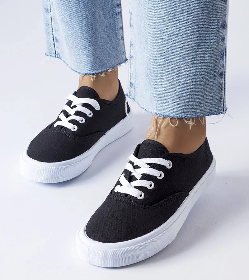 Gemre Pantofi de sport negri din material textil de la Fantina