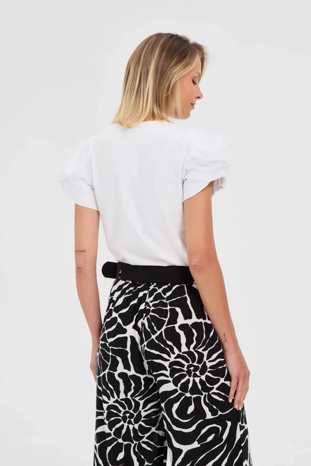 Marisse White Puff Sleeve Blouse