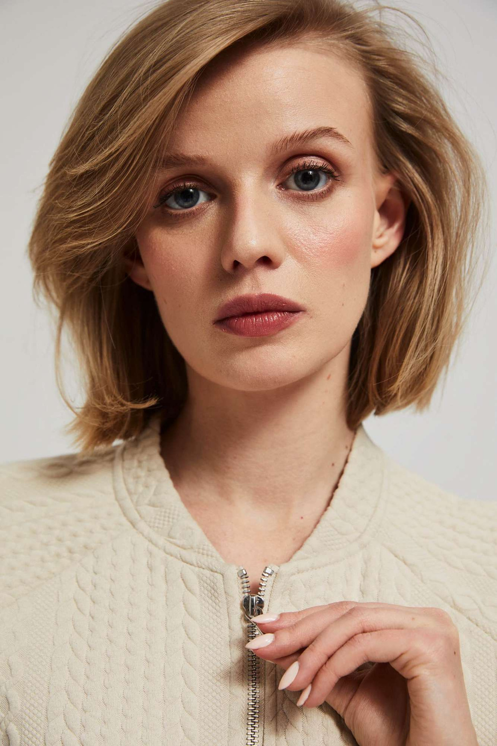 Zip-up hoodie with pockets