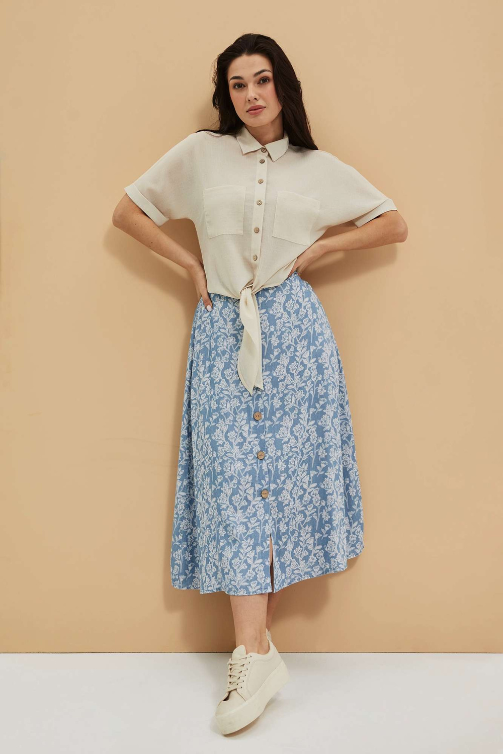 WOMEN&#039;S SKIRT L-SC-4010 BLUE