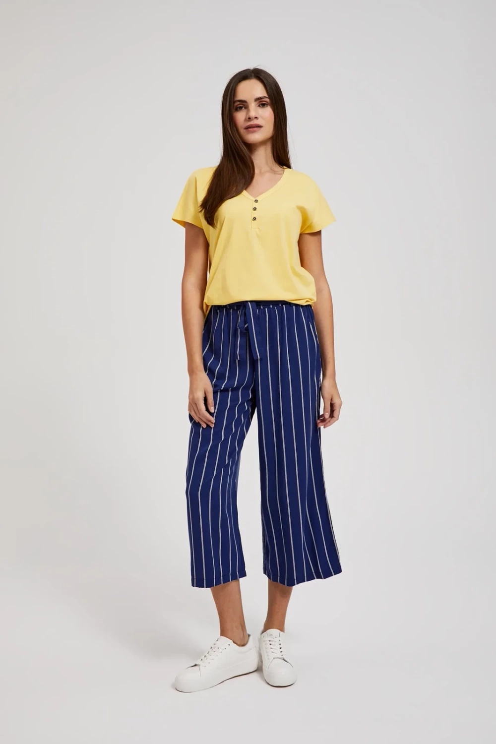 Women's blouse with buttons MOODO - yellow