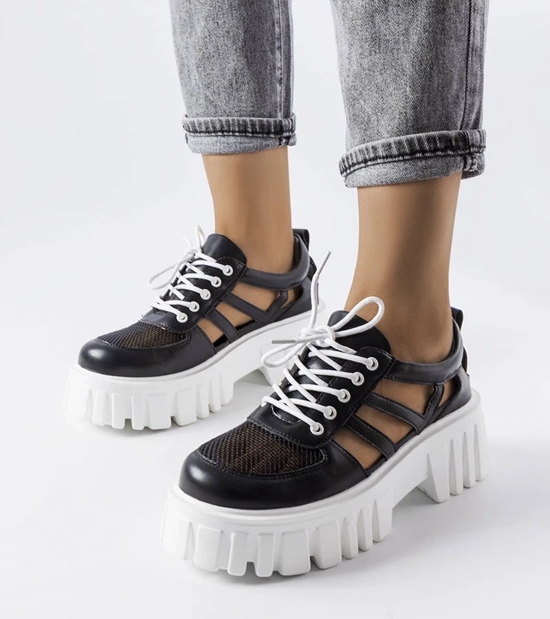 Gemre Semicizme negre pe talpă Emaline solidă