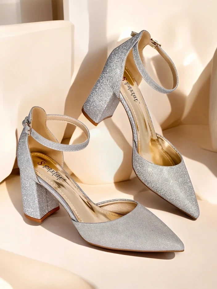 Resti Women&#039;s Glitter Heeled Shoes Noratt