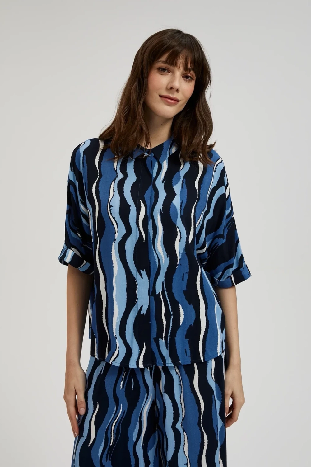 Marisse Women&#039;s Shirt L-Ko-4362 Navy
