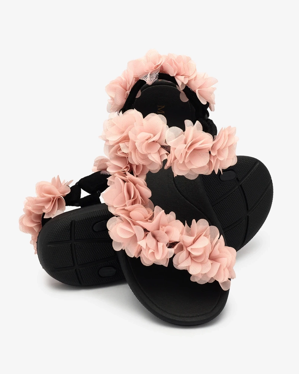 Resti Bright pink women&#039;s sandals with flowers Alferroy