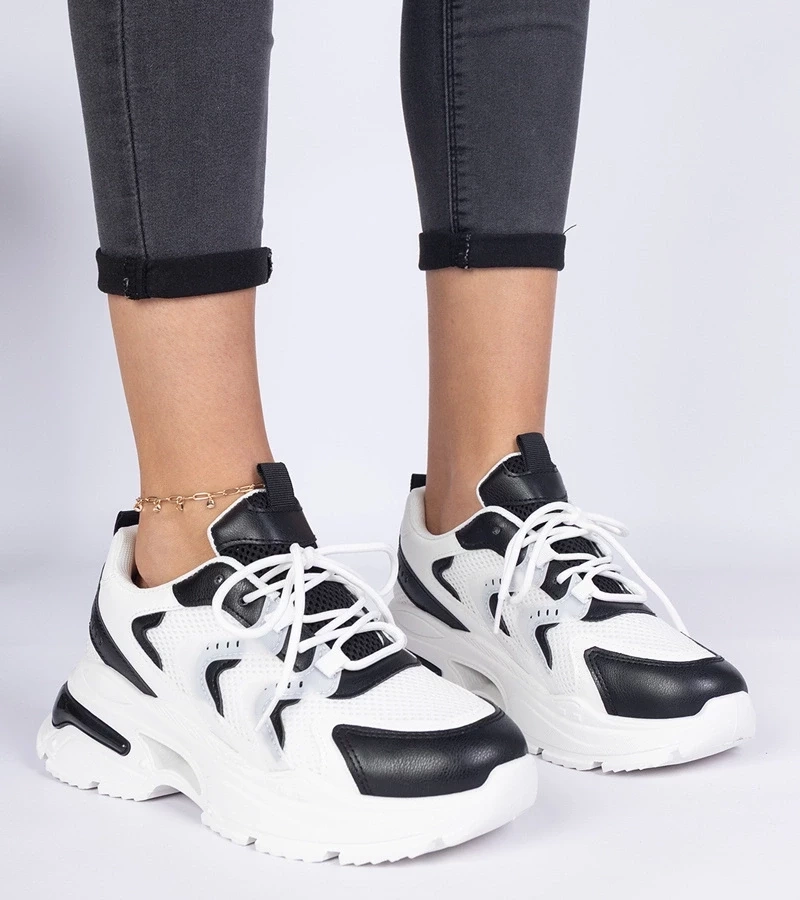 Gemre Adidași sport alb-negru pentru femei Lamula