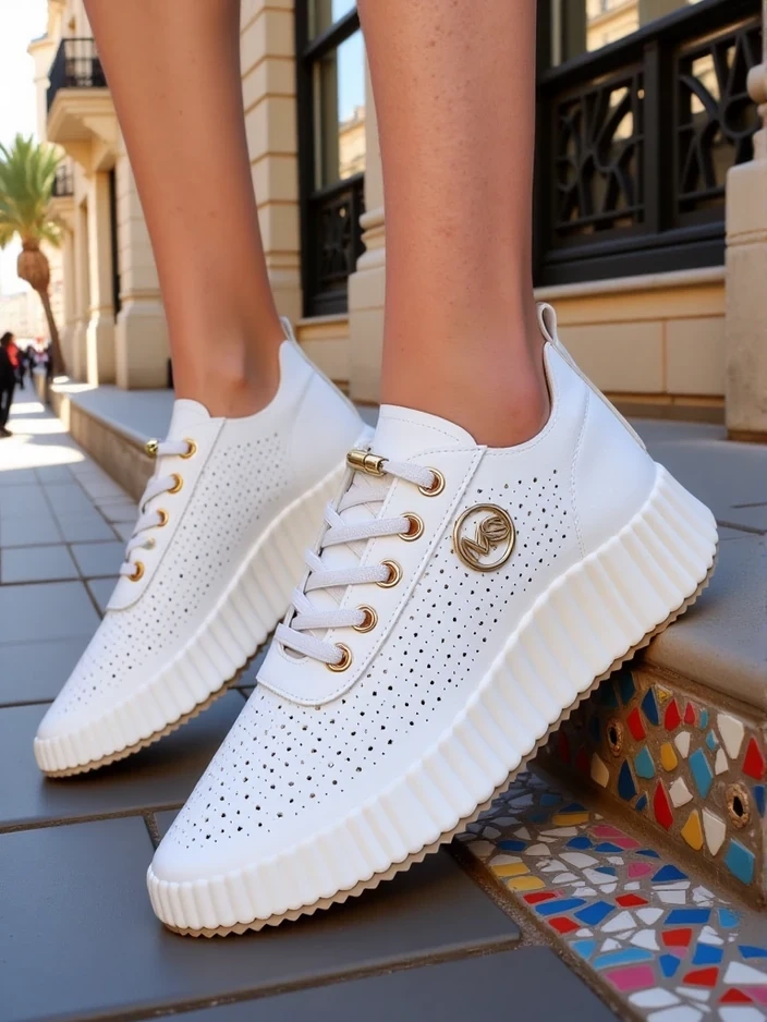 Resti Women's perforated sporty sneakers Jovenes