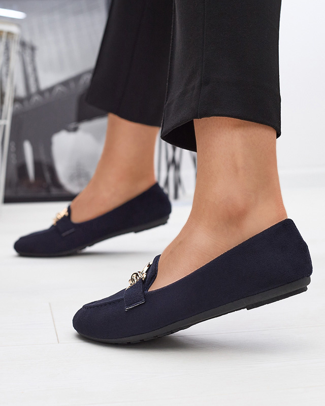 Resti Eco-suede navy blue Brussi loafers - Footwear