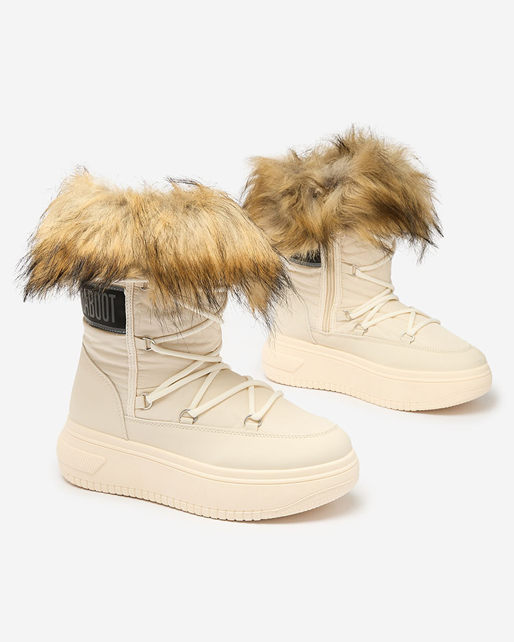 Resti Beige slip-on boots ala snow boots for women Gomillo