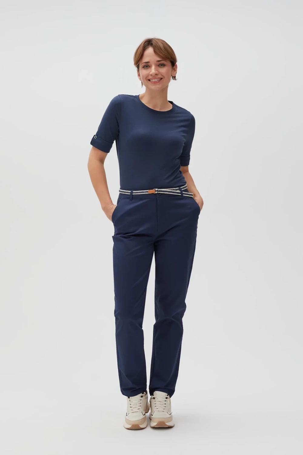 Marisse Women's Trousers L-Sp-4600 Navy