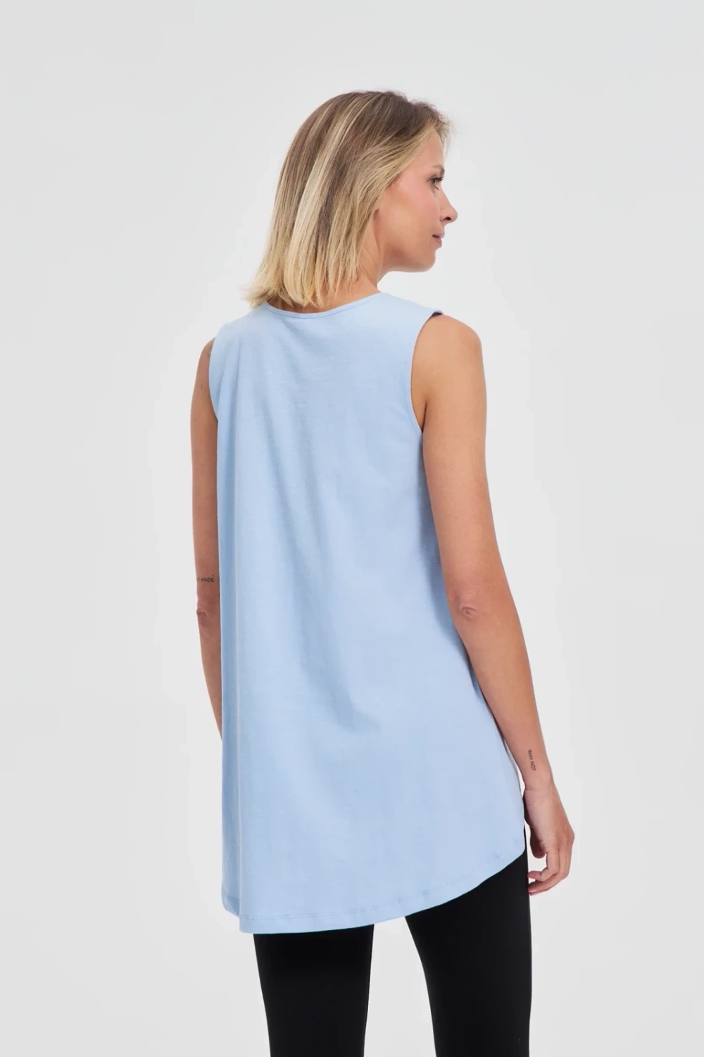 Marisse Asymmetrical Blue Top