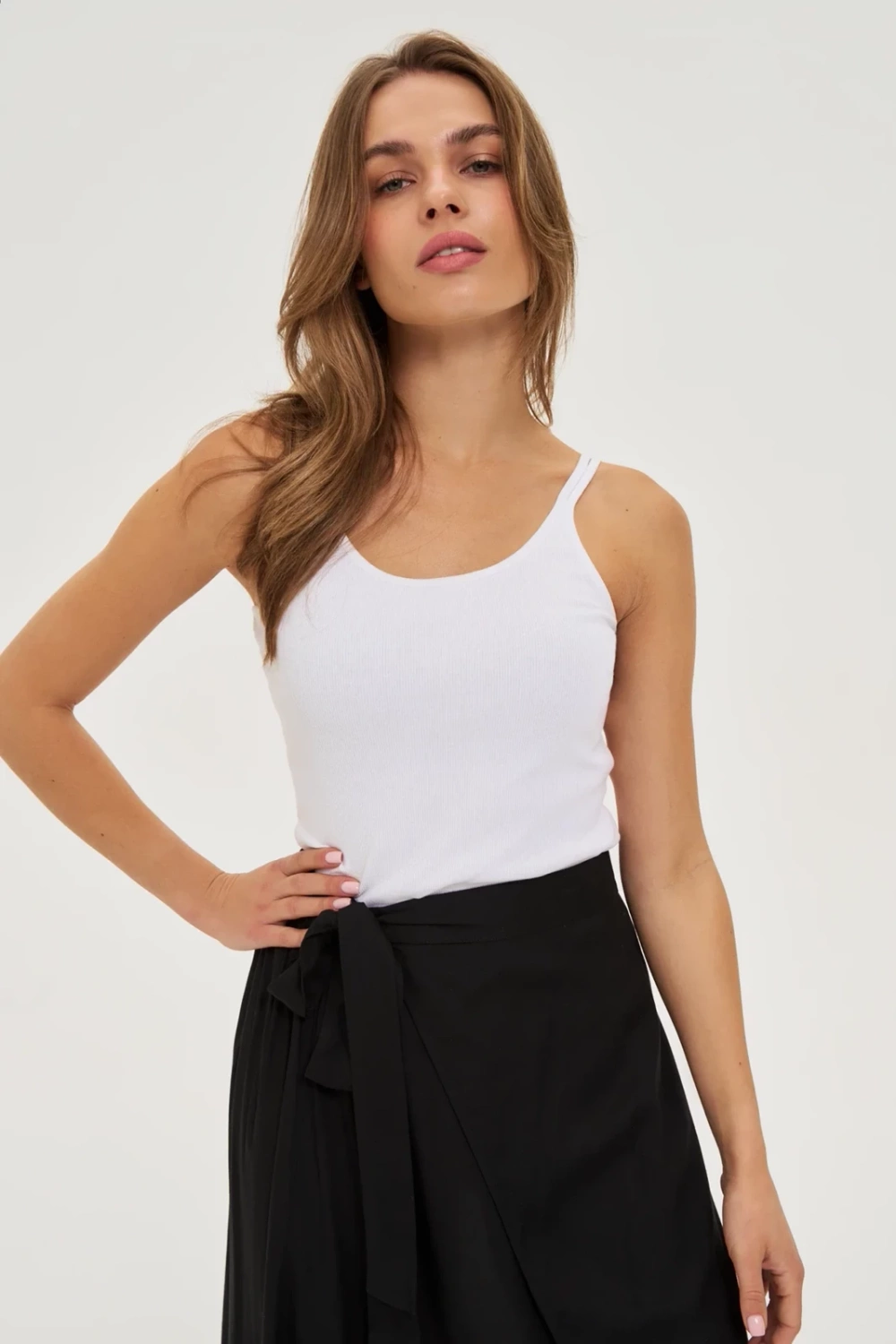 Marisse White Cotton Top