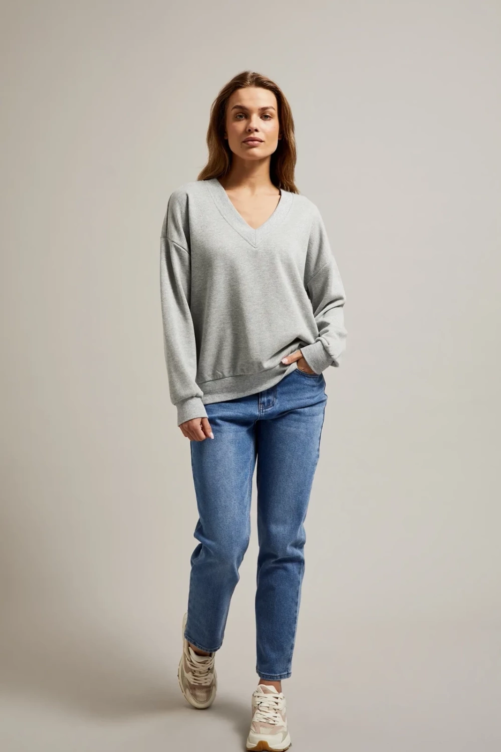 Marisse Women&#039;s Sweatshirt Z-Bl-4501 Grey Mel