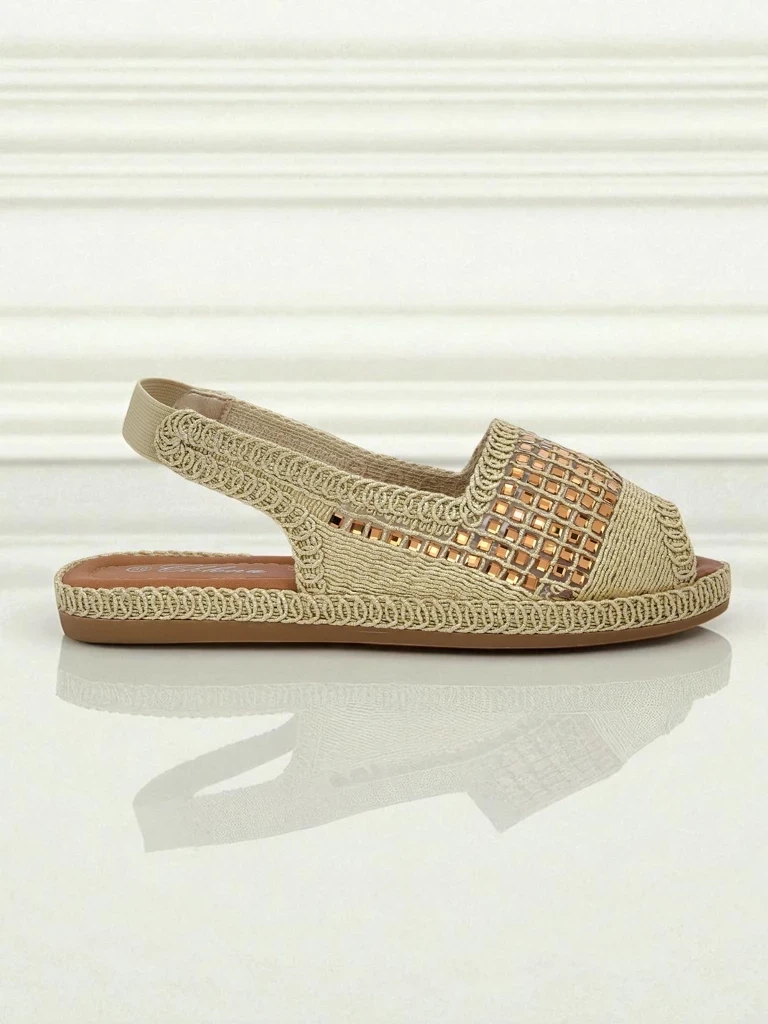 Resti Women's espadrille sandals with rhinestones Belle Sparkle
