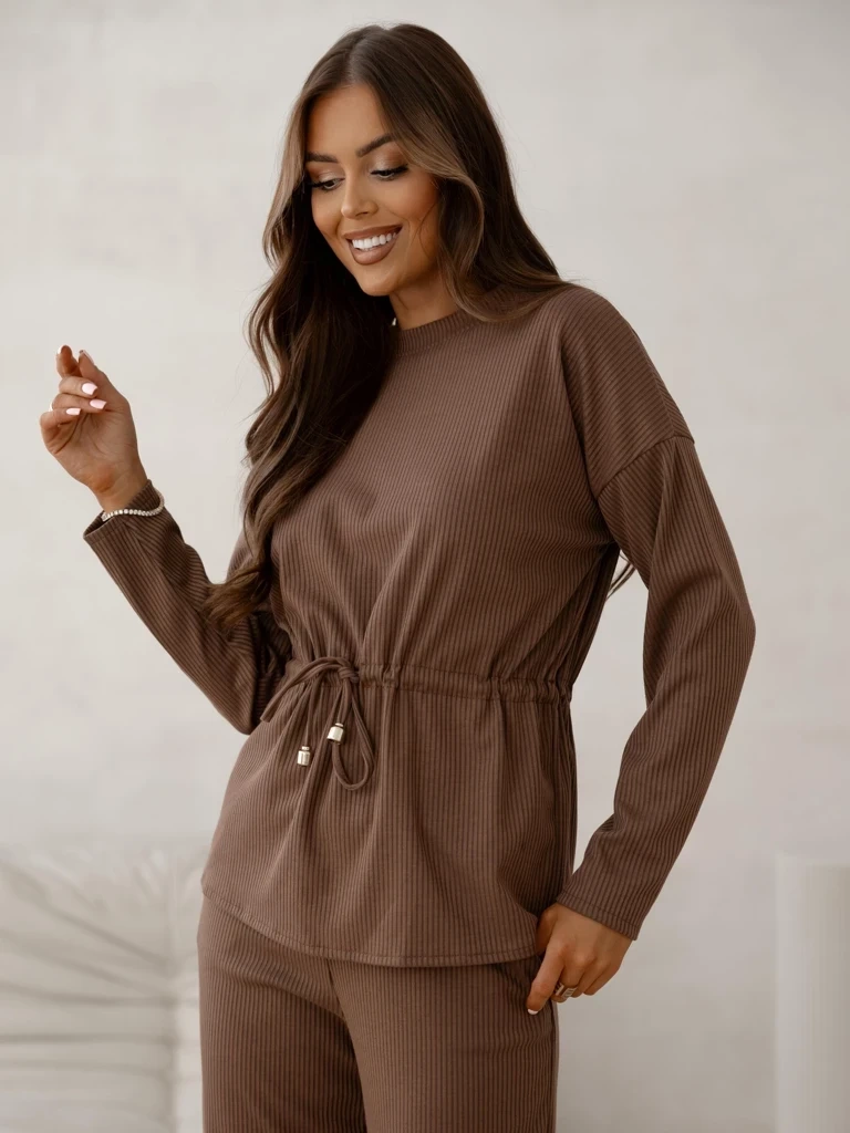 Resti Cotton Women&#039;s ribbed sweater set