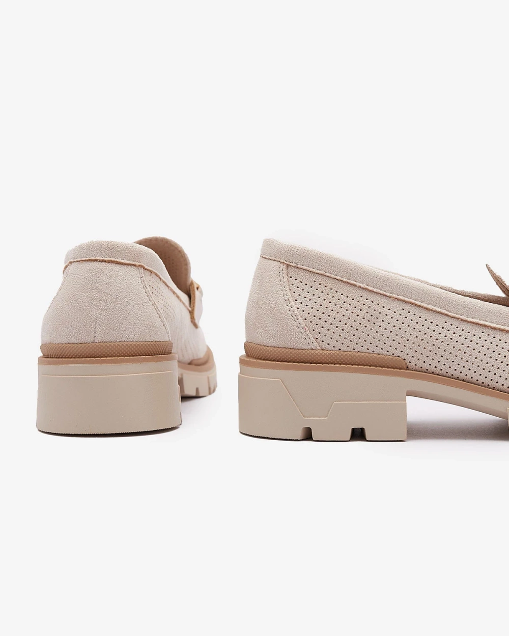 Resti Cream openwork women&#039;s moccasins with chain Imerila - Footwear