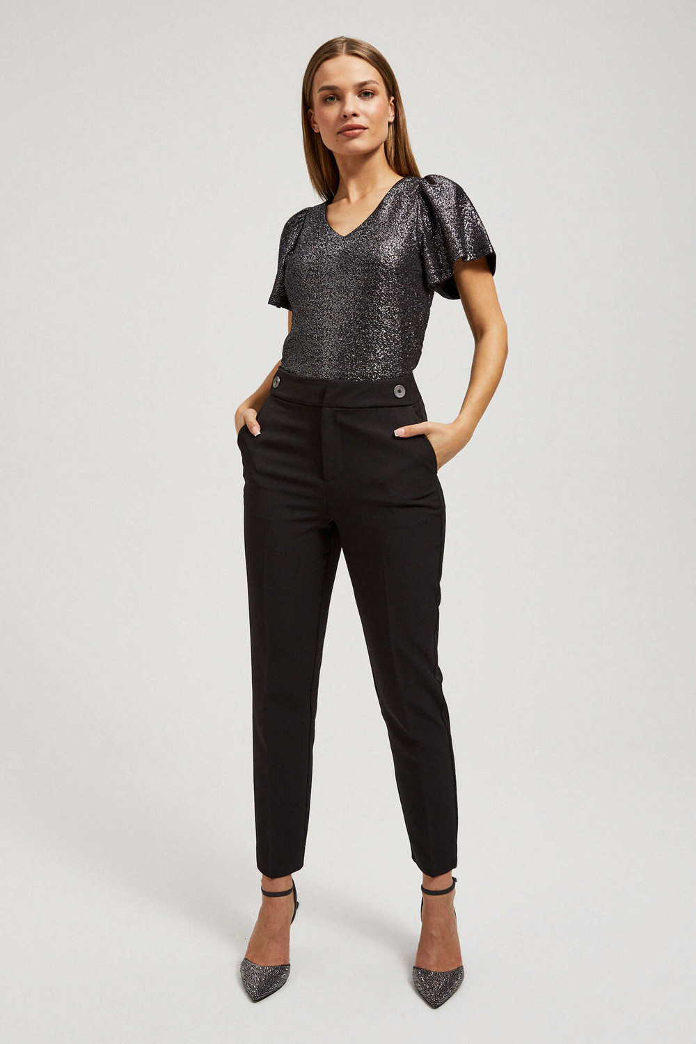 Blouse with puff sleeves