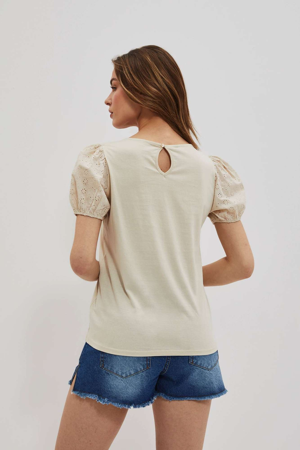 WOMEN'S T-SHIRT L-TS-4013 L.Beige