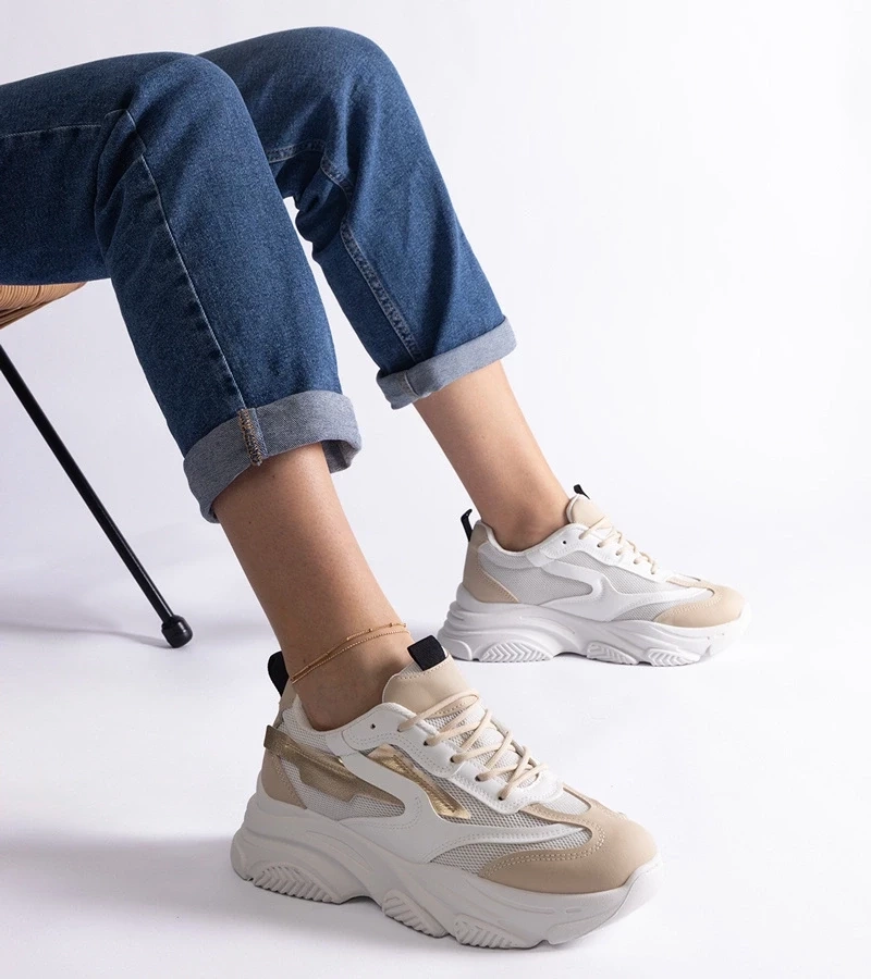 Gemre Adidași bej-aurii pentru femei Milenka