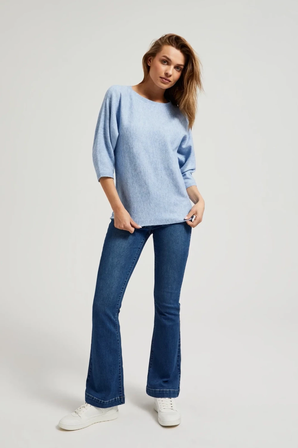 Marisse Women's Sweater Z-Sw-4512 L.Blue Mel