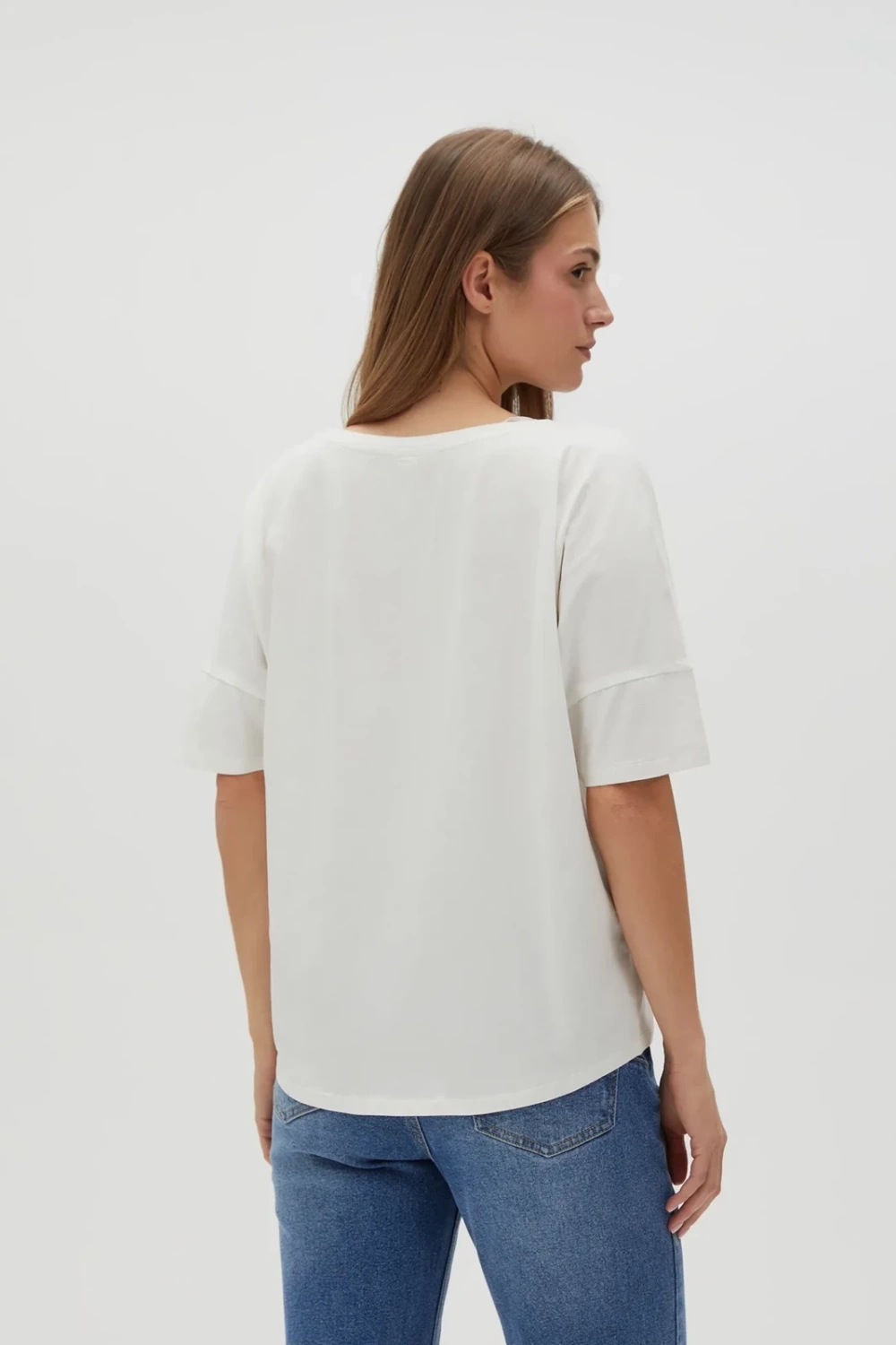 Marisse Women's T-Shirt L-Ts-4632 Off White