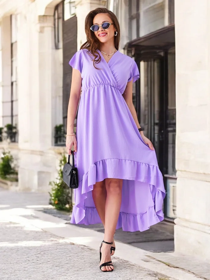 Resti Women's midi dress with an asymmetrical hem