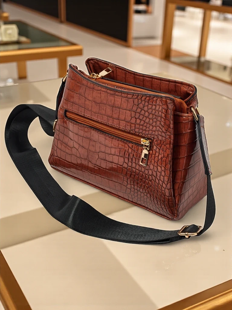 Resti Patent Leather Small Women's Eco-Leather Bag Midnight Fern