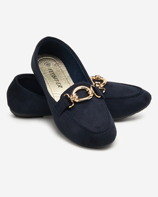 Resti Eco-suede navy blue Brussi loafers - Footwear